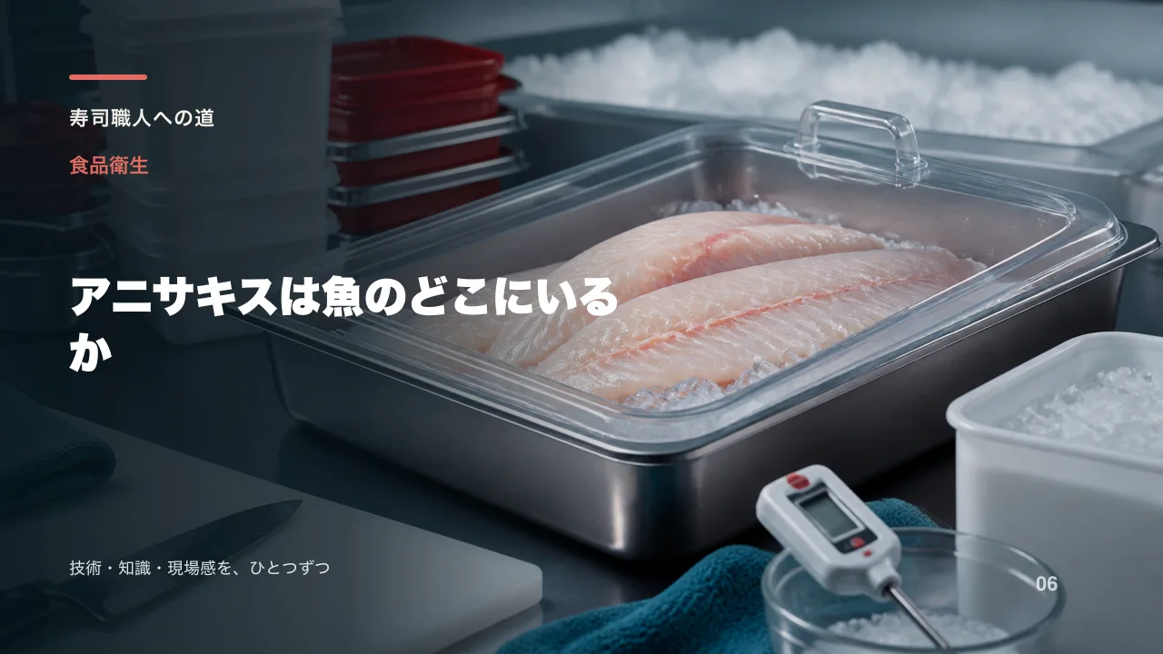 アニサキスは魚のどこにいるか
