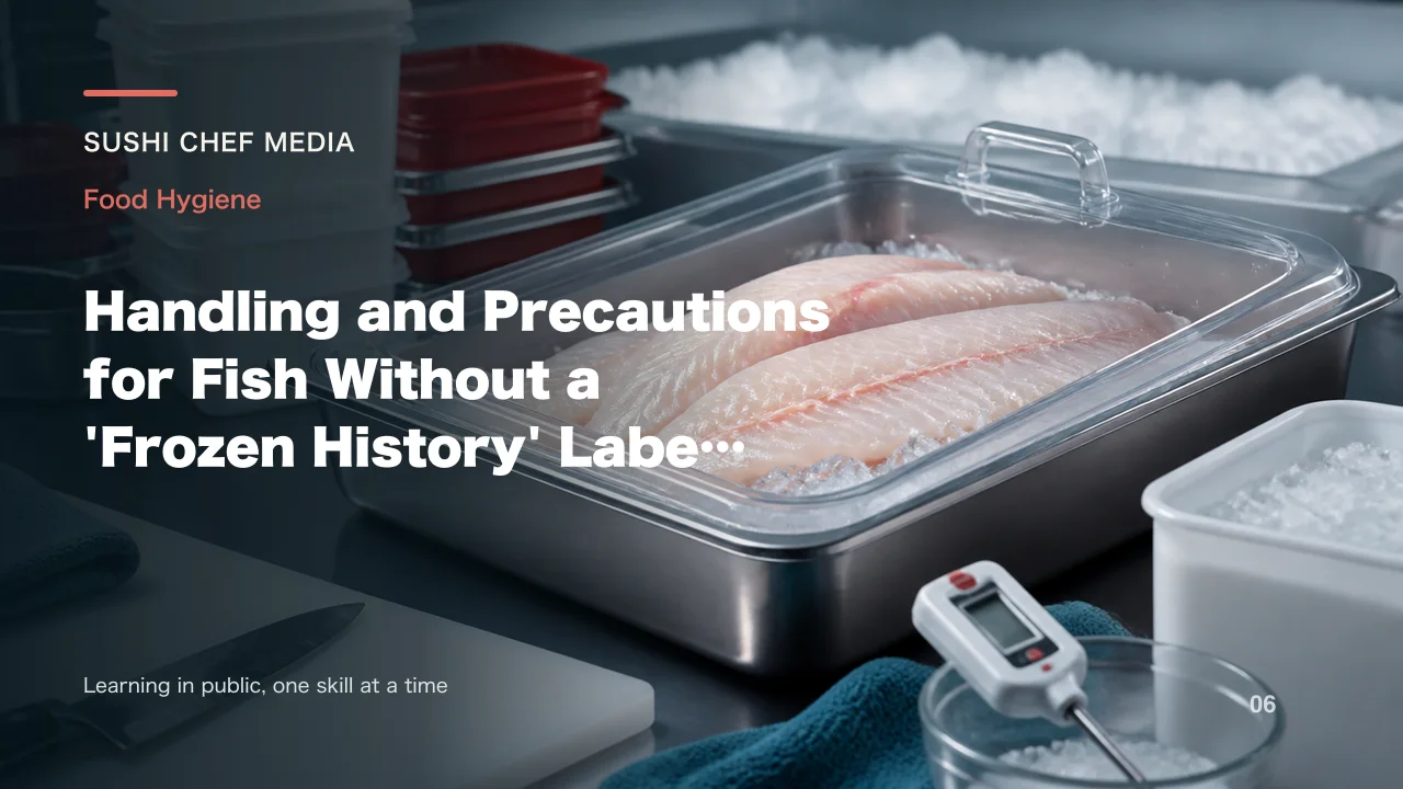 Handling and Precautions for Fish Without a 'Frozen History' Label Intended for Cooking