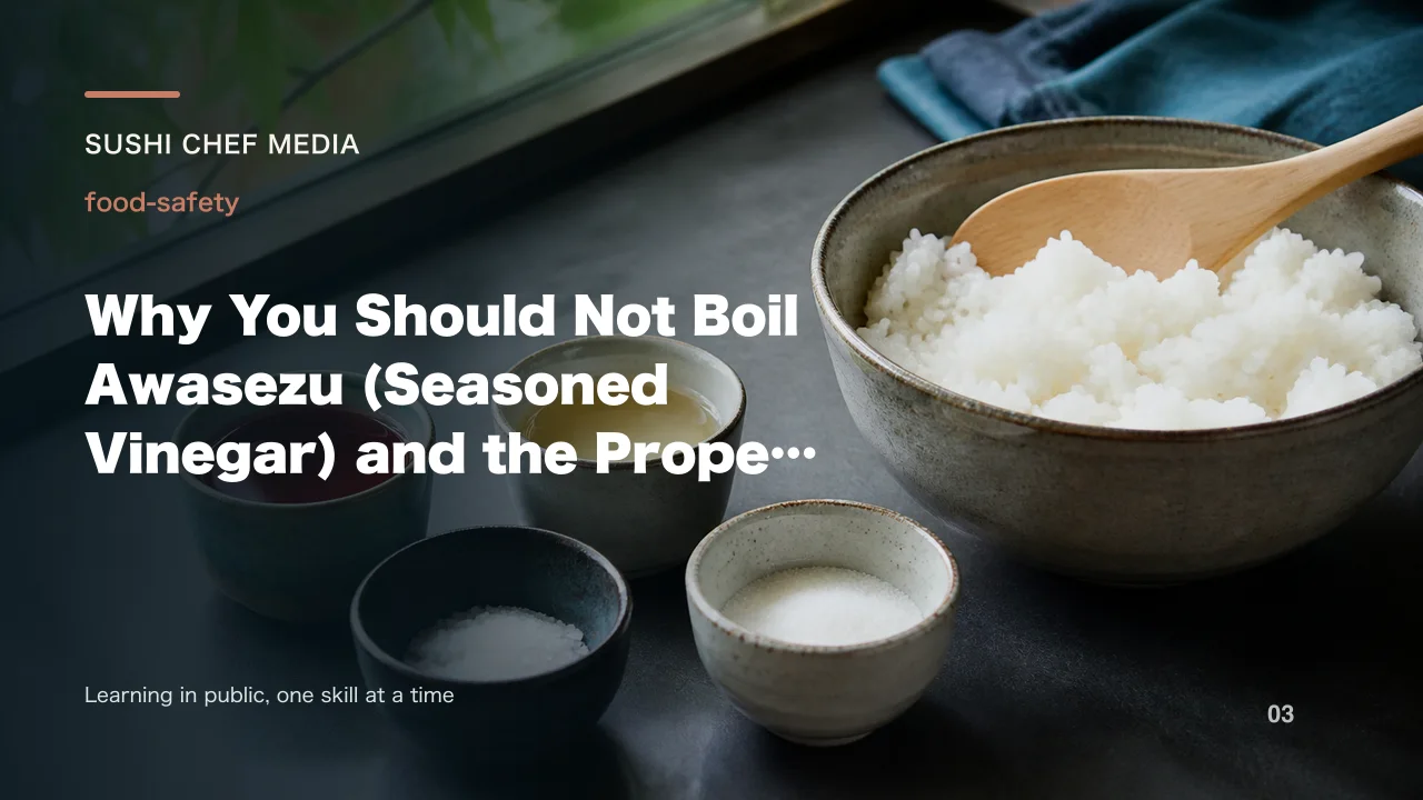 Why You Should Not Boil Awasezu (Seasoned Vinegar) and the Proper Heating Method