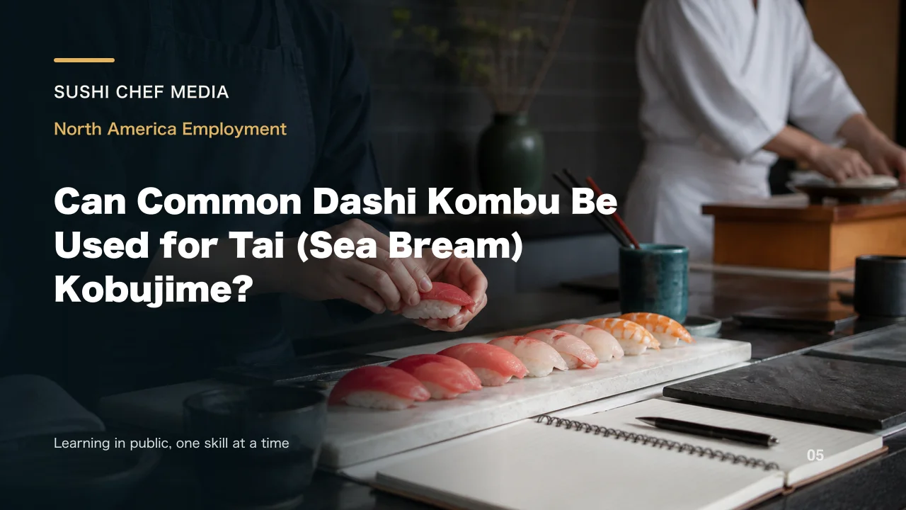 Can Common Dashi Kombu Be Used for Tai (Sea Bream) Kobujime?