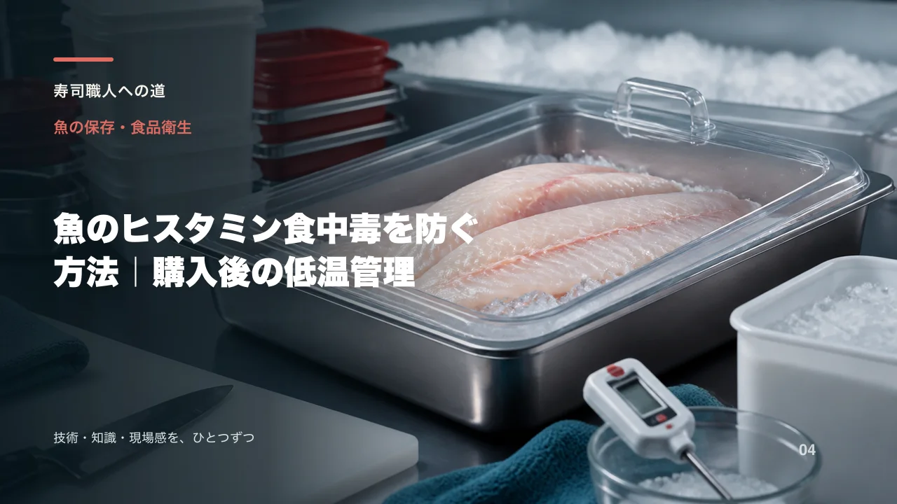 魚のヒスタミン食中毒を防ぐ方法|購入後の低温管理