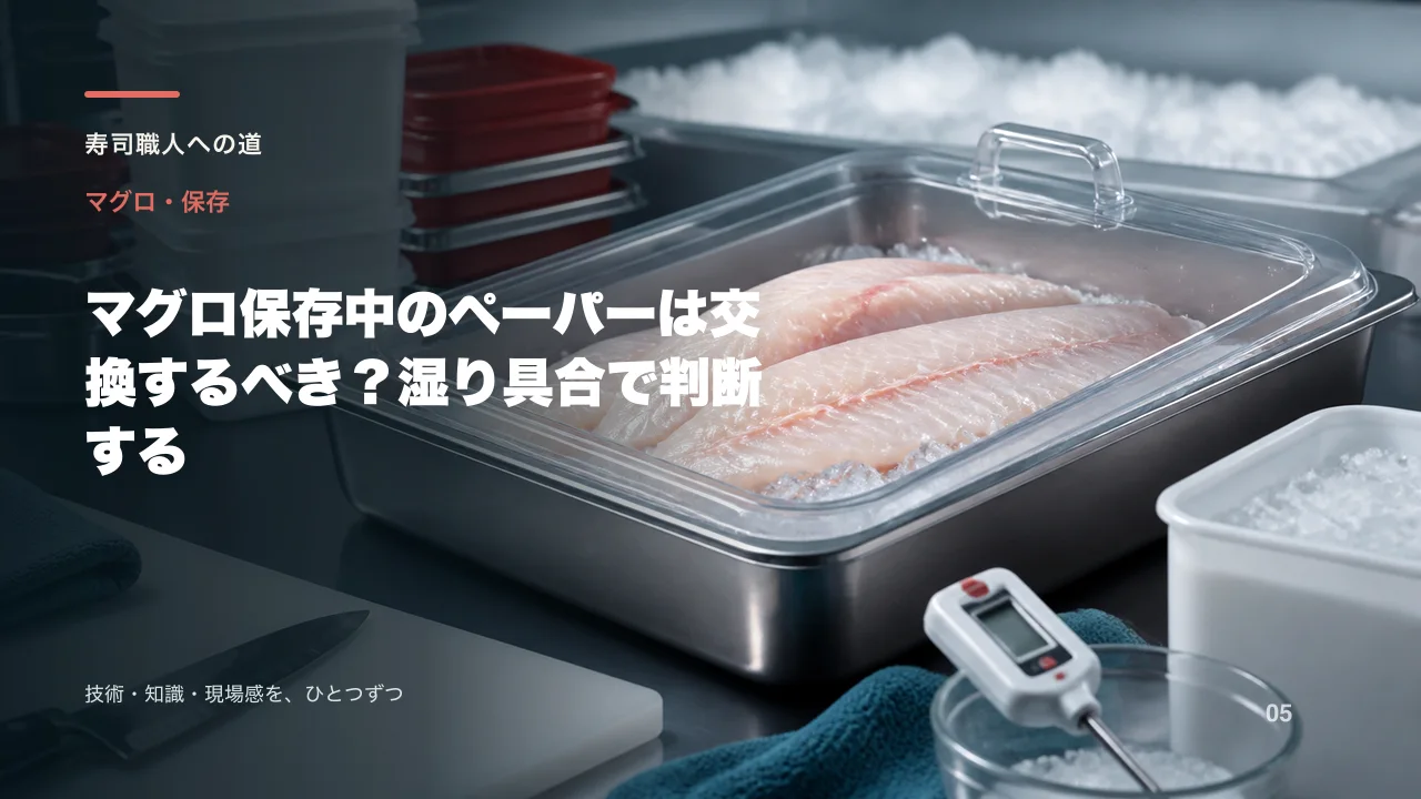 マグロ保存中のペーパーは交換するべき?湿り具合で判断する
