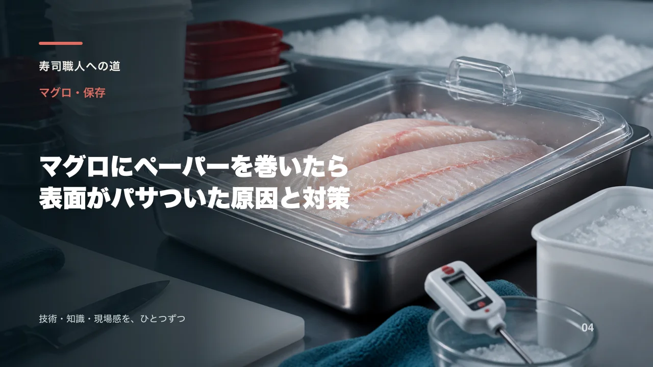 マグロにペーパーを巻いたら表面がパサついた原因と対策