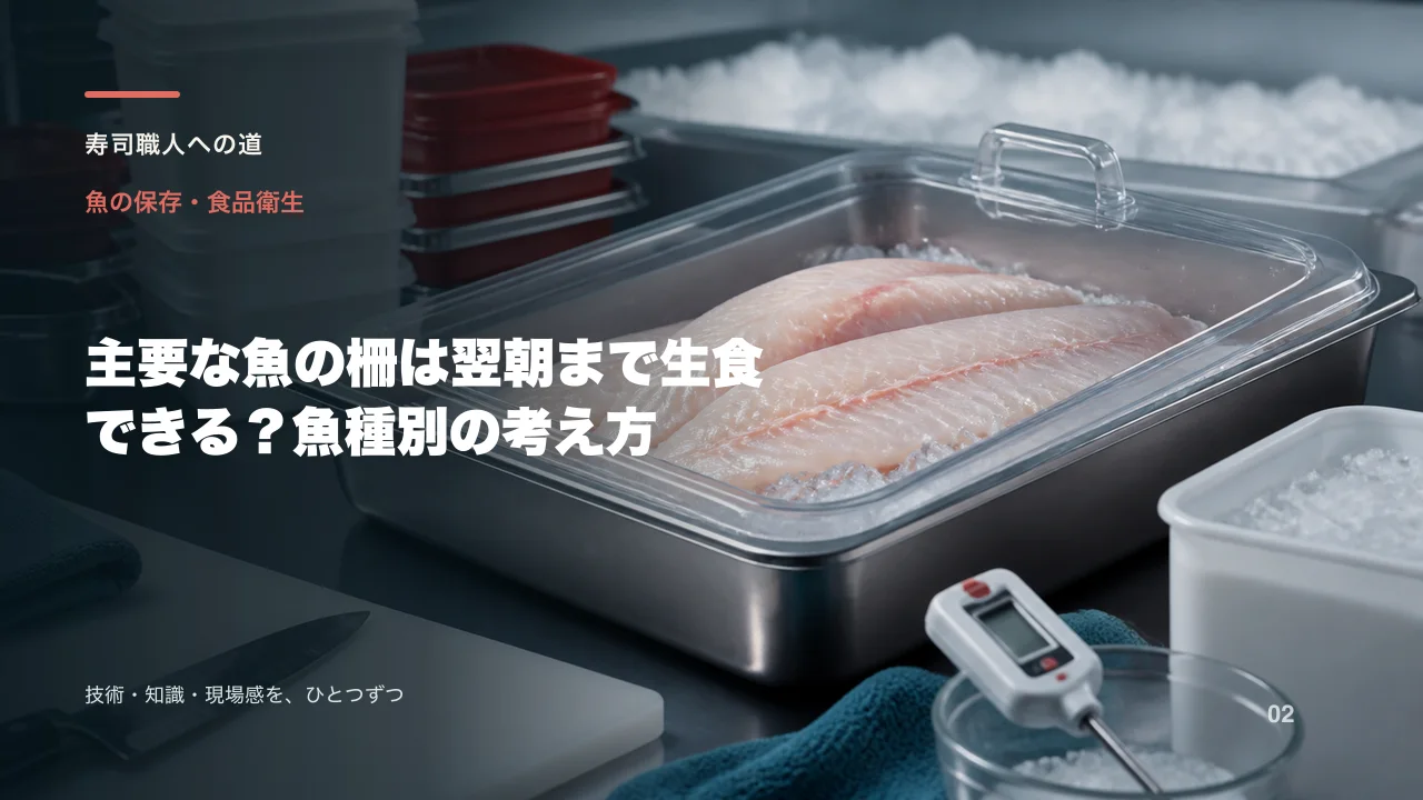 主要な魚の柵は翌朝まで生食できる?魚種別の考え方