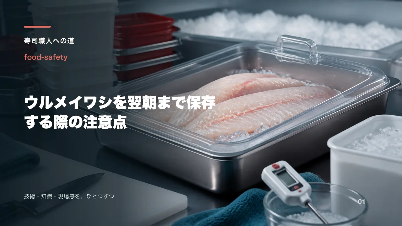 ウルメイワシを翌朝まで保存する際の注意点