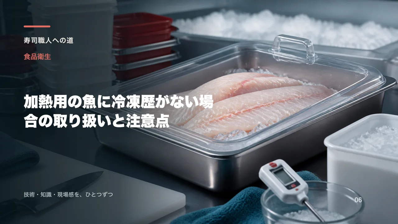 加熱用の魚に冷凍歴がない場合の取り扱いと注意点