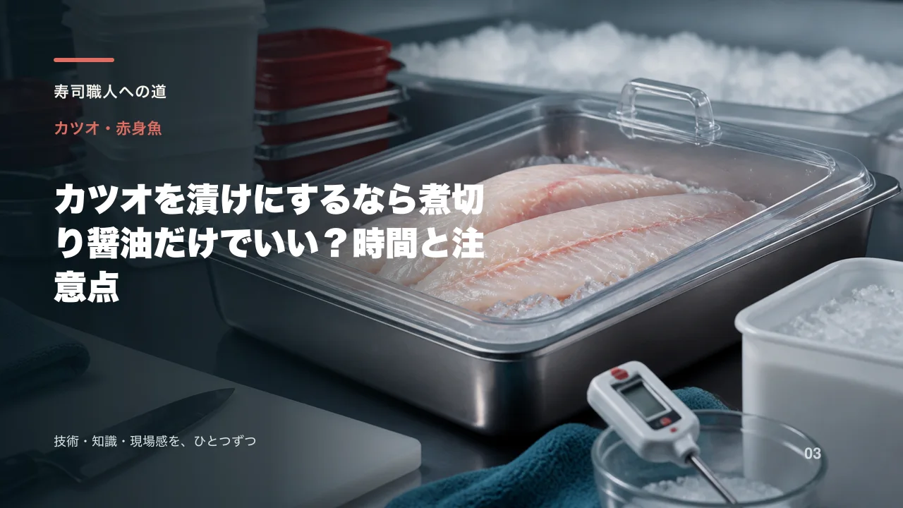 カツオを漬けにするなら煮切り醤油だけでいい?時間と注意点