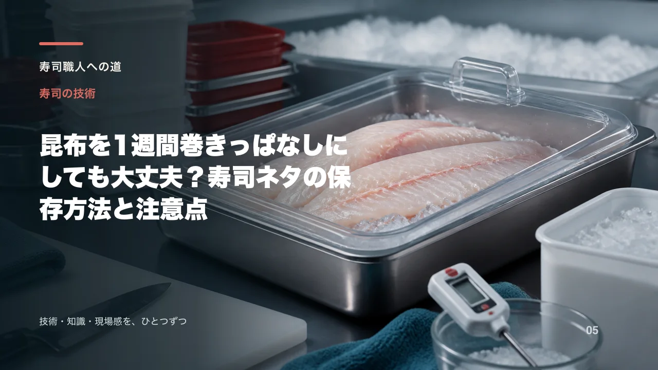 昆布を1週間巻きっぱなしにしても大丈夫?寿司ネタの保存方法と注意点
