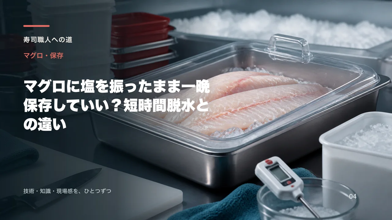 マグロに塩を振ったまま一晩保存していい?短時間脱水との違い