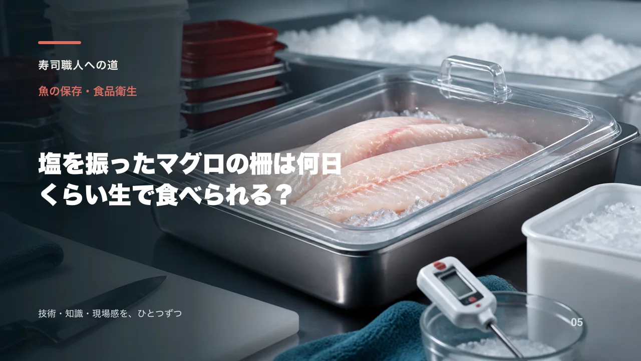 塩を振ったマグロの柵は何日くらい生で食べられる?
