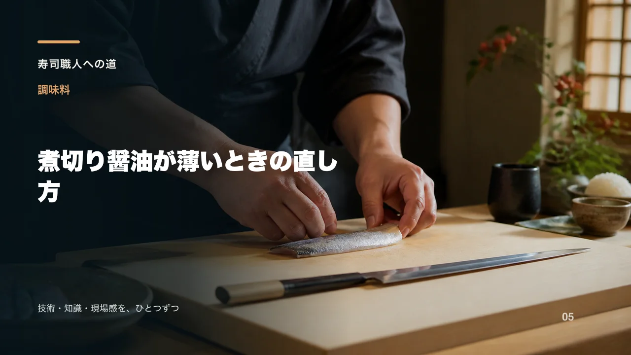 煮切り醤油が薄いときの直し方