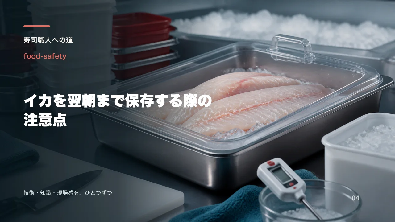 イカを翌朝まで保存する際の注意点
