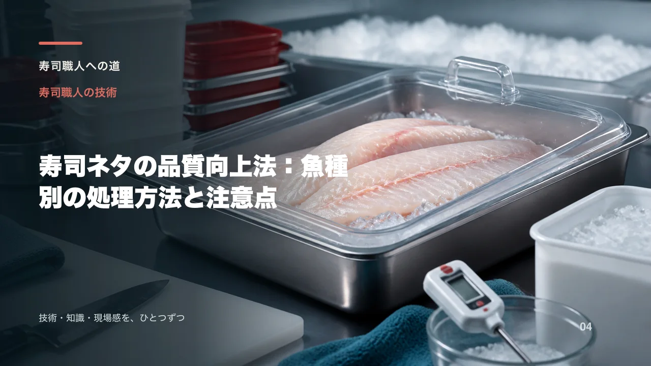 寿司ネタの品質向上法:魚種別の処理方法と注意点