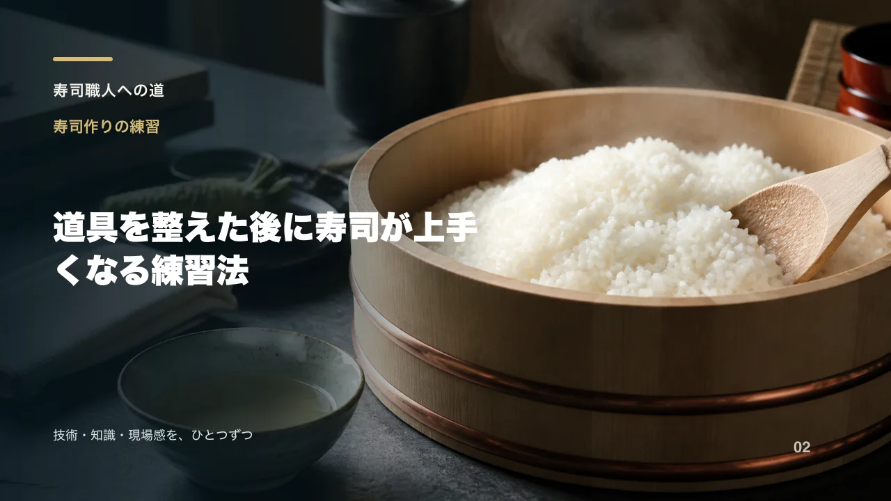 道具を整えた後に寿司が上手くなる練習法