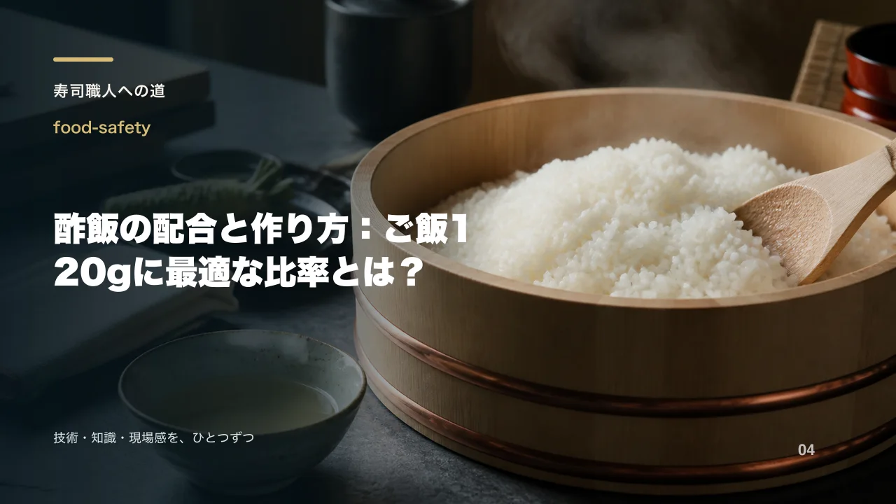 酢飯の配合と作り方:ご飯120gに最適な比率とは?