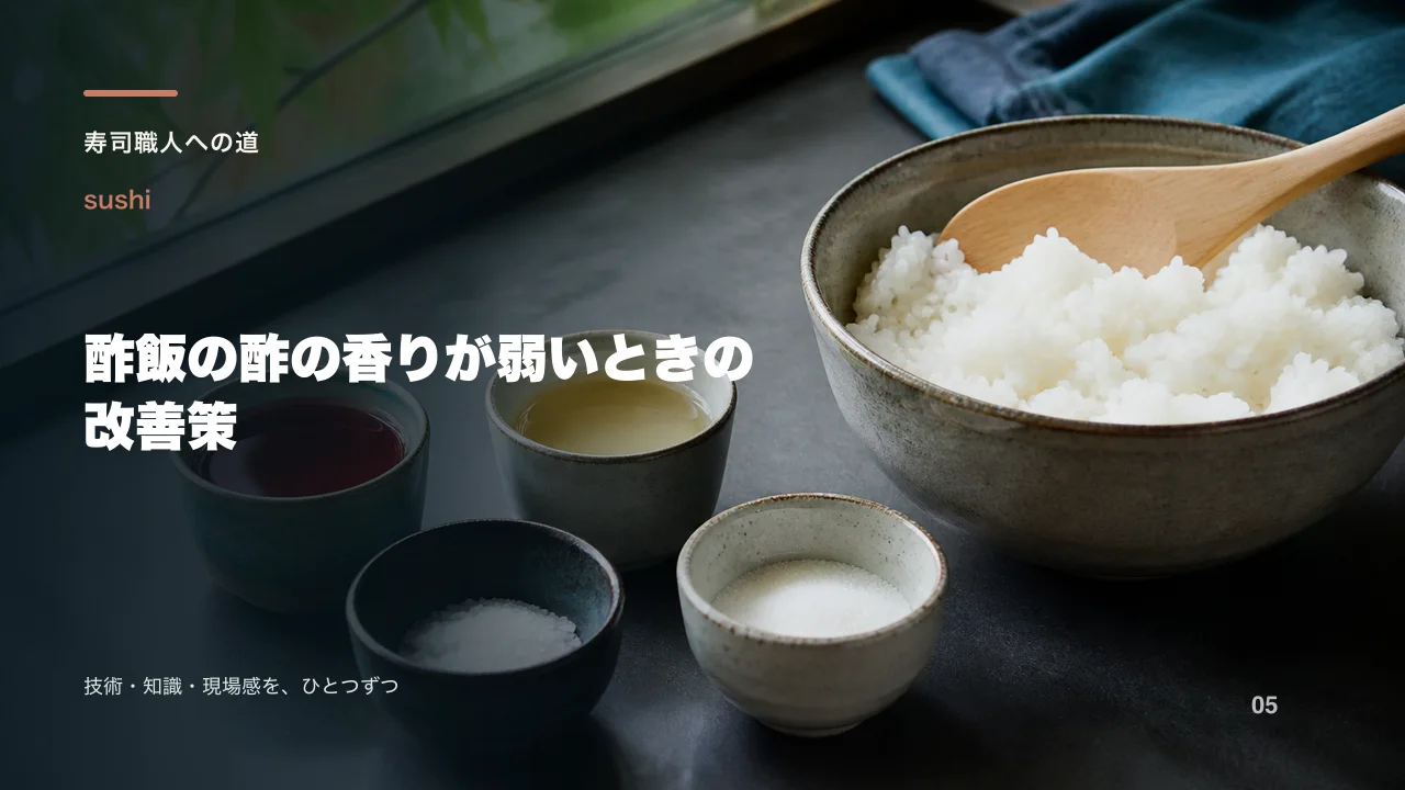 酢飯の酢の香りが弱いときの改善策