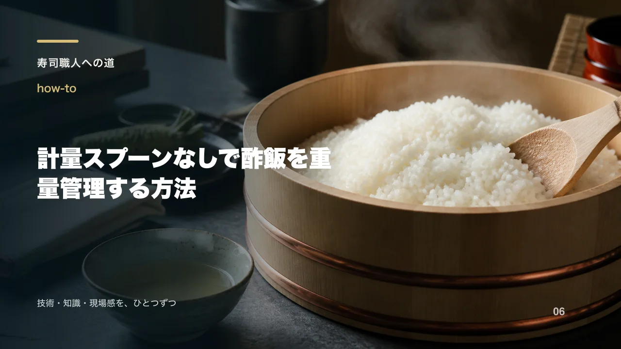 計量スプーンなしで酢飯を重量管理する方法