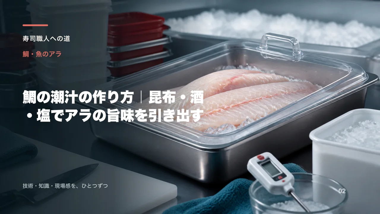鯛の潮汁の作り方|昆布・酒・塩でアラの旨味を引き出す