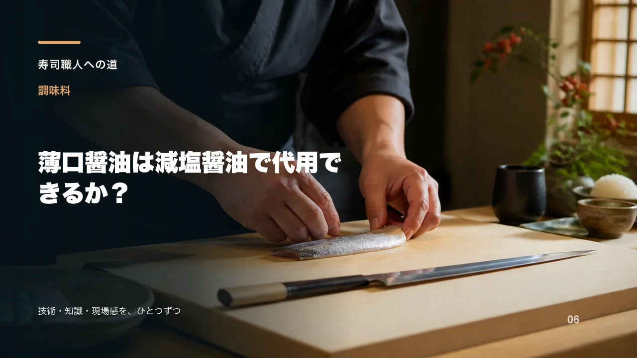 薄口醤油は減塩醤油で代用できるか？